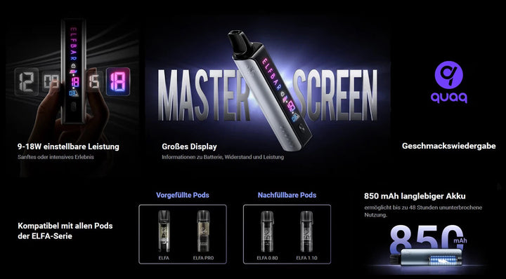 Elfbar ELFA Master 850 mAh kaufen | elfagermany.de Elfa Germany Elfbar ELFA Master 850 mAh kaufen | elfagermany.de Elfa Germany