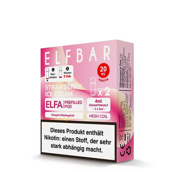 ELFA Pods Strawberry Ice Cream - 20 mg/ml-Elfa Germany